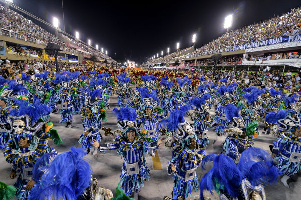 Sambódromo, no Rio de Janeiro, local onde acontece o Carnaval mais famoso do mundo.