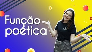 "Função Poética" escrito sobre fundo colorido ao lado da imagem do professor