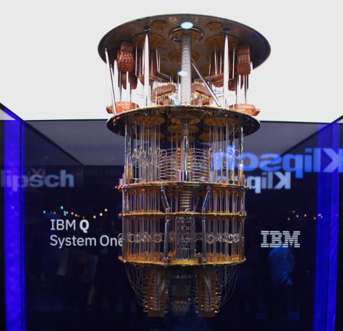 IBM Q, o computador quântico de 20 qubits da IBM, apresentado em janeiro de 2019.