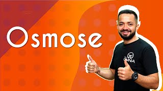 "Osmose" escrito sobre fundo alaranjado ao lado da imagem do professor