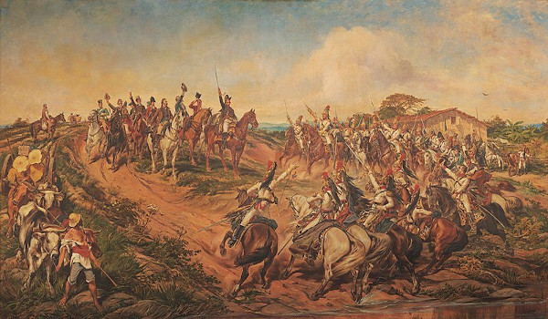 “Independência ou morte” (1888), obra de Pedro Américo (1843-1905), retrata a histórica declaração de independência do Brasil.