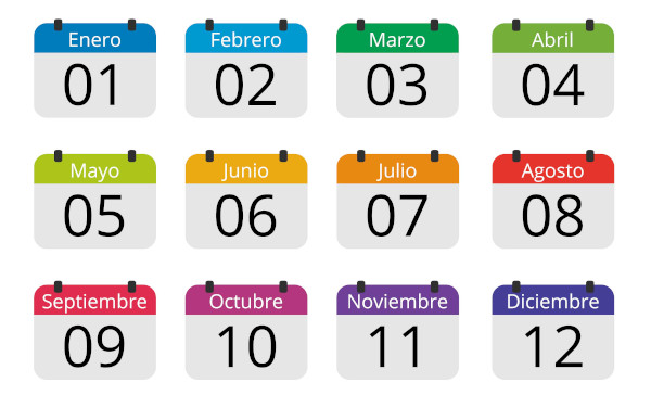 Os nomes dos meses del año são influência da mitologia romana.