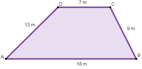 Trapézio roxo.