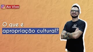 Professor ao lado do texto"O que é apropriação cultural?".