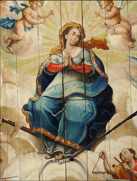 Nossa Senhora da Porciúncula, na Igreja de São Francisco de Assis, obra do estilo barroco.