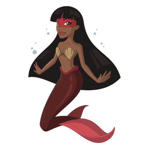 Ilustração da sereia Iara.