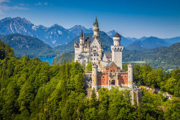Castelo de Neuschwanstein, sudoeste da Baviera, Alemanha.