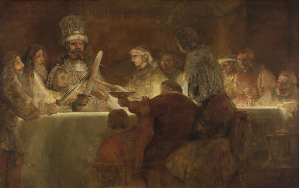 O conceito de bárbaro surgiu entre os gregos e foi transmitido para os romanos. Na imagem, uma representação de batavos, povo germânico.