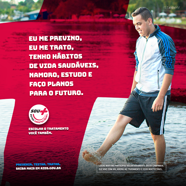 Campanha Indetectável, do Ministério da Saúde.