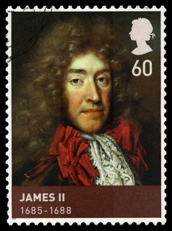 Jaime II foi deposto com a Revolução Gloriosa. 