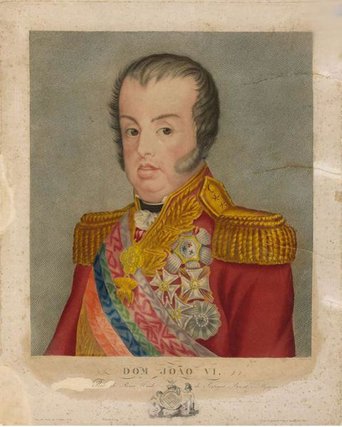 Dom João VI, responsável pela assinatura do documento que permitiu a abertura dos portos brasileiros às nações amigas.
