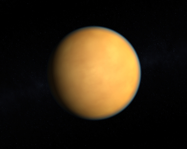 Representação visual de Titã, maior lua de Saturno.