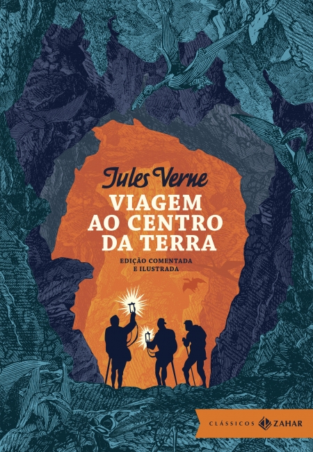 Capa do livro Viagem ao centro da Terra, de Júlio Verne, publicado com o selo Clássicos Zahar, do Grupo Companhia das Letras. 