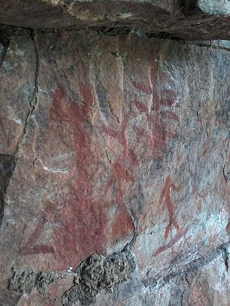 Pintura rupestre do período paleolítico.