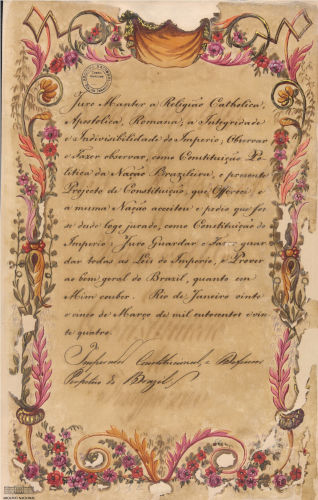 Juramento de d. Pedro I à Constituição de 1824.