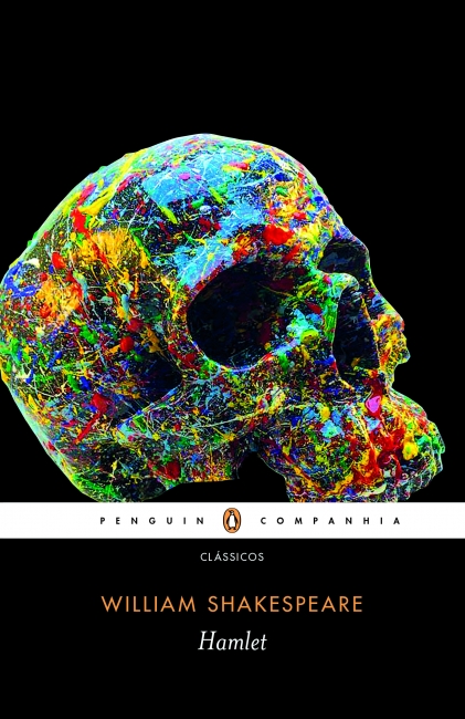 Capa do livro “Hamlet”, de William Shakespeare, publicado pela editora Companhia das Letras.