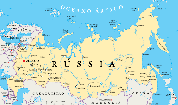 Mapa da Rússia