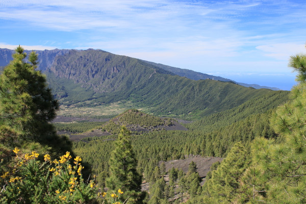 Vista do Cumbre Vieja, nas Ilhas Canárias.