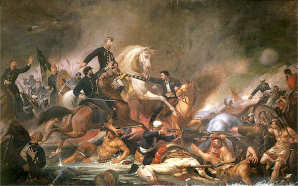 Em 1871, Pedro Américo pintou a “Batalha de Campo Grande”, obra que reforçou seu nome nacionalmente.