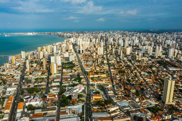 Foto aérea da cidade de Fortaleza.