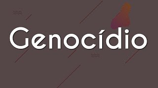 "Genocídio" escrito sobre fundo marrom