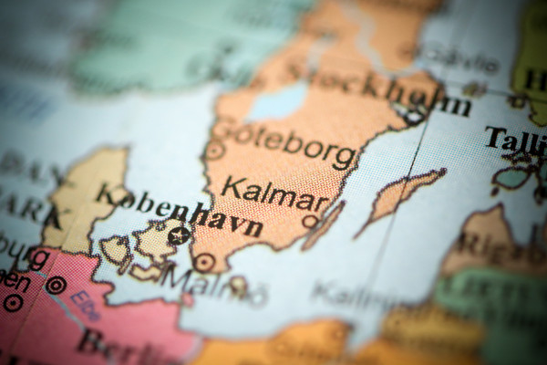 Localização de Kalmar, na Suécia, onde surgiu o volvismo.