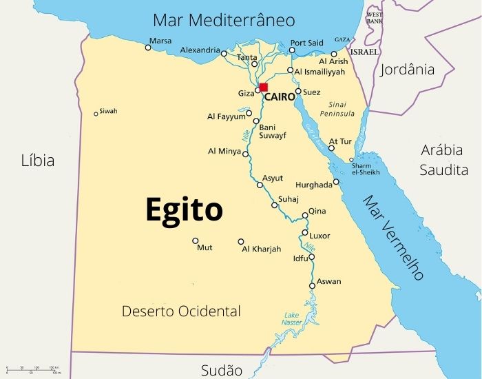 Mapa do Egito