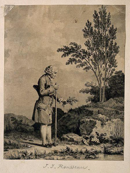 Retrato de Rousseau desbravando a natureza.