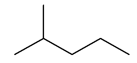 Fórmula molecular do 2-metilpentano.