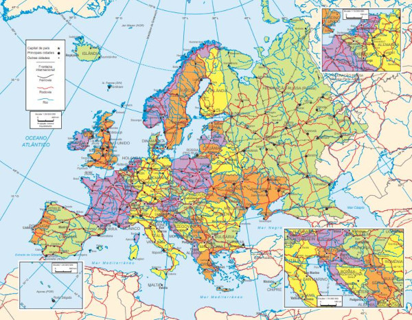 Mapa da Europa: países, capitais, clima, relevo - Brasil Escola