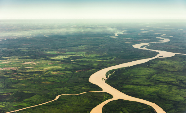  Foto aérea de uma planície