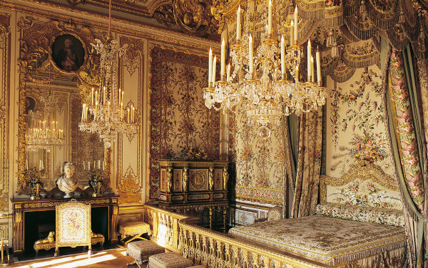 Quarto de Maria Antonieta no Palácio de Versalhes.