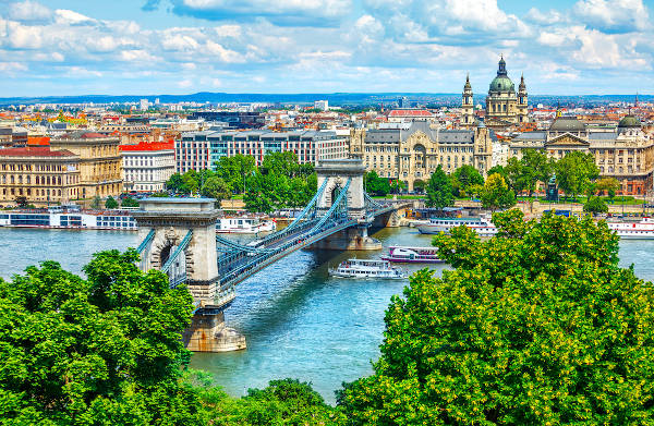 Vista da cidade de Budapeste, capital da Hungria.