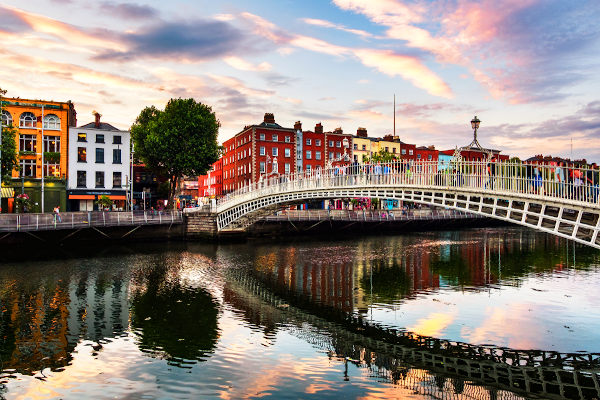 Vista de Dublin, capital da Irlanda
