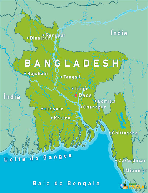 Mapa de Bangladesh