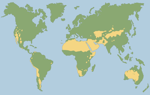 Mapa dos desertos