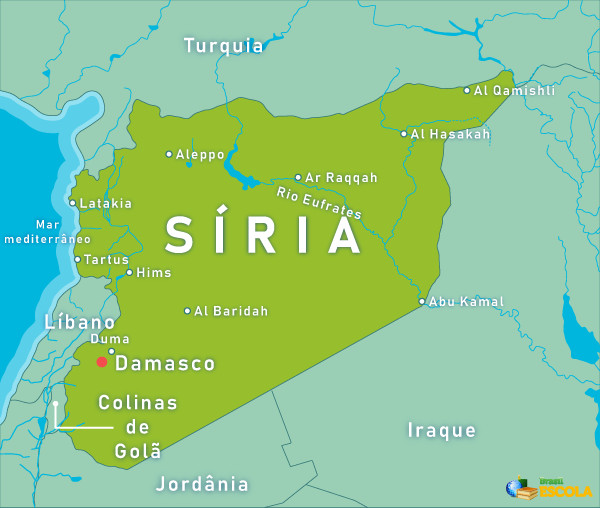 Mapa da Síria