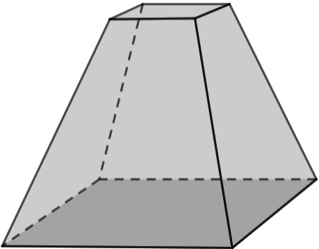 Tronco de pirâmide de base quadrada