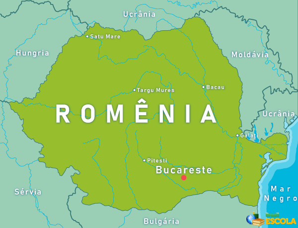 Mapa da Romênia