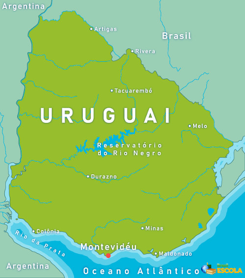 Mapa do Uruguai