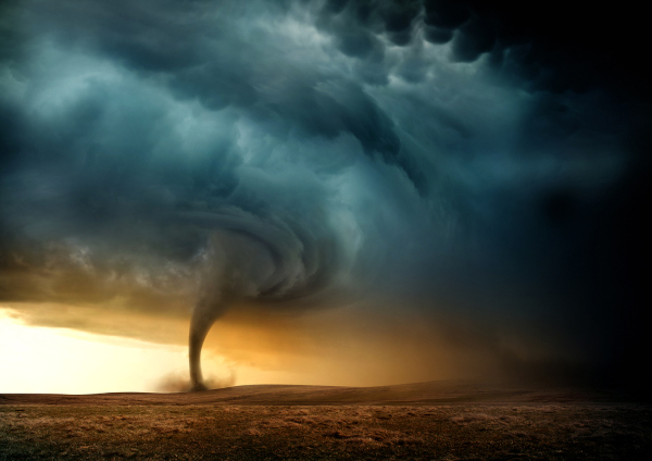 Formação de um tornado.