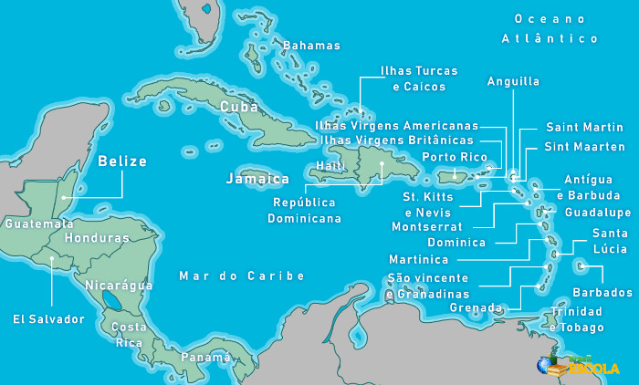 Mapa da América Central