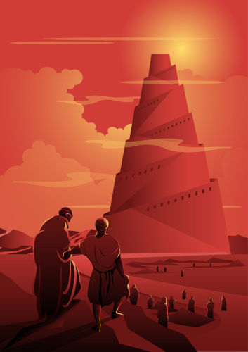A Torre de Babel é mencionada no livro bíblico Gênesis.