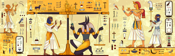  Ilustração egípcia do Tribunal de Osíris.