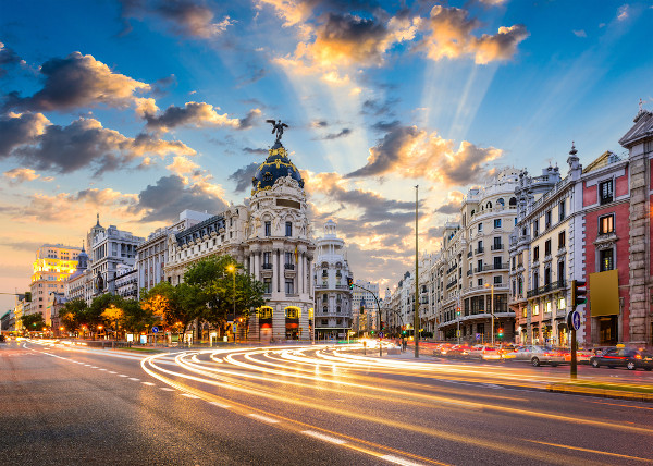 Paisagem urbana de Madri, Espanha.