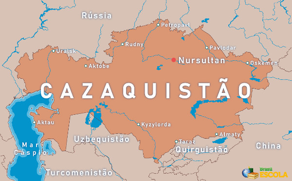 Mapa do Cazaquistão