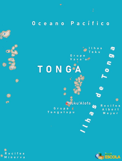 Mapa de Tonga.