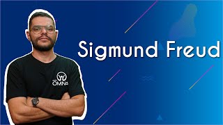Professor ao lado do texto"Sigmund Freud".