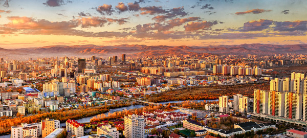 Vista de Ulan Bator, capital da Mongólia.