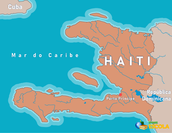 Mapa do Haiti.
